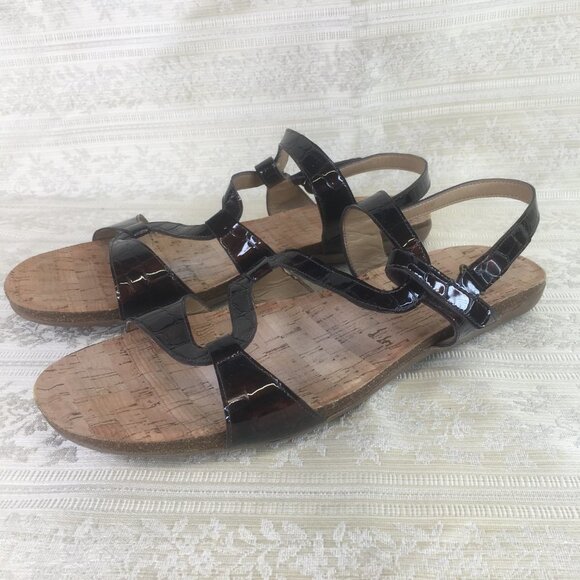 Vaneli Sport brown embossed velcro sandals Size 11 M - Picture 2 of 8